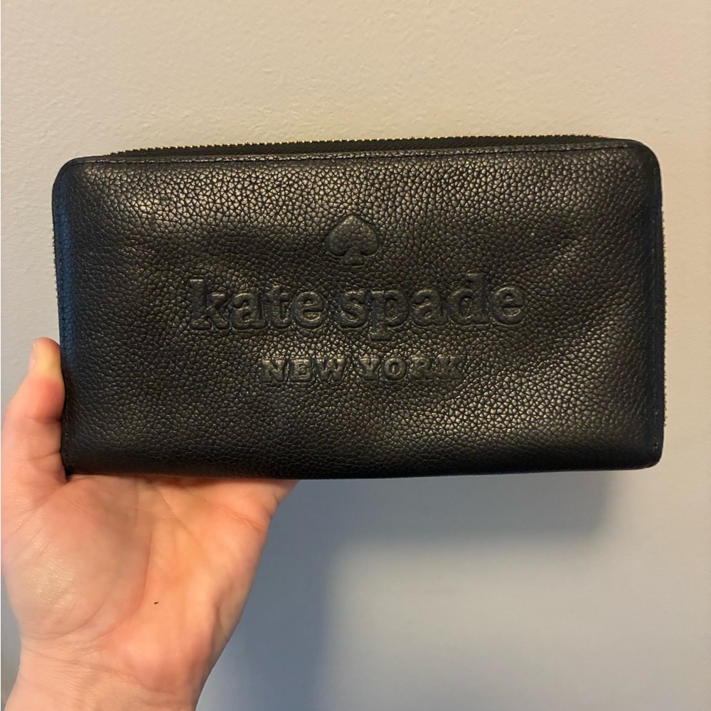 Kate Spade Black Textured Wallet